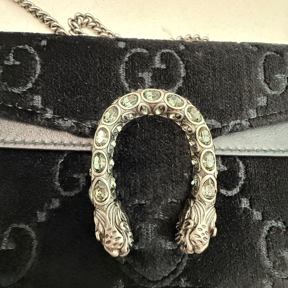 GUCCI super mini Dionysus black velvet bag - Picture 3 of 4